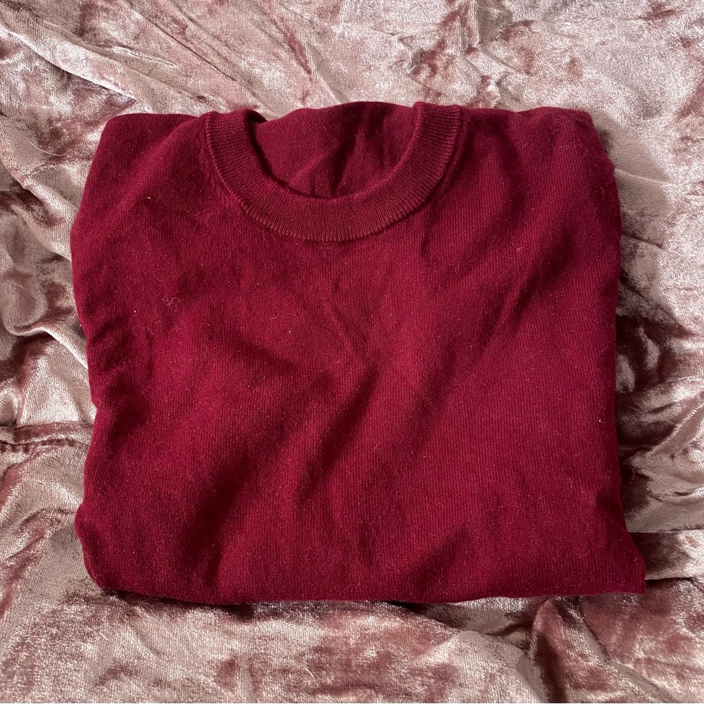 Kids Crewcuts J Crew Classic Red Cashmere and Wool blend Sweater Size L (10/11)